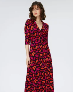 Abigail Silk Jersey Midi Wrap Dress-dvf New
