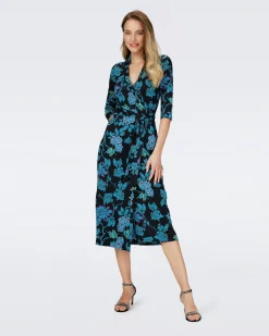 Abigail Silk Jersey Midi Wrap Dress-dvf Best