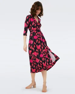 Abigail Silk Jersey Midi Wrap Dress-dvf New