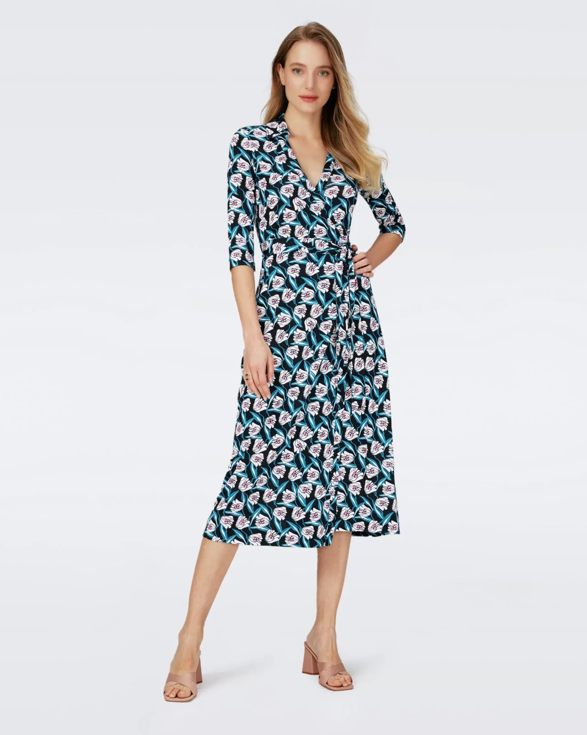 Abigail Silk Jersey Midi Wrap Dress-dvf Outlet