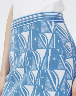 Alejandra Cotton Jacquard Skirt-dvf Hot