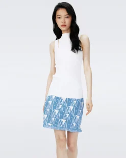 Alejandra Cotton Jacquard Skirt-dvf Hot
