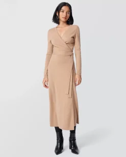 Astrid Wool-Cashmere Wrap Dress-dvf Shop
