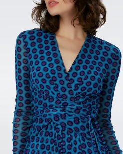 Brenda Mesh Wrap Dress-dvf New