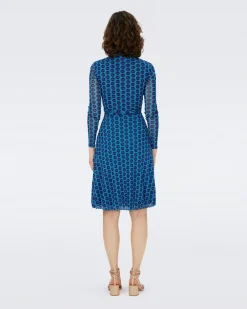 Brenda Mesh Wrap Dress-dvf New