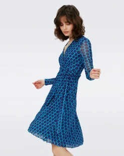 Brenda Mesh Wrap Dress-dvf New