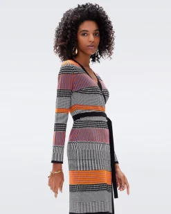 Brigid Knit Jacquard Wrap Dress-dvf Store