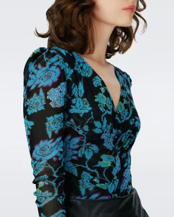 Costanza Mesh Bodysuit-dvf Best Sale