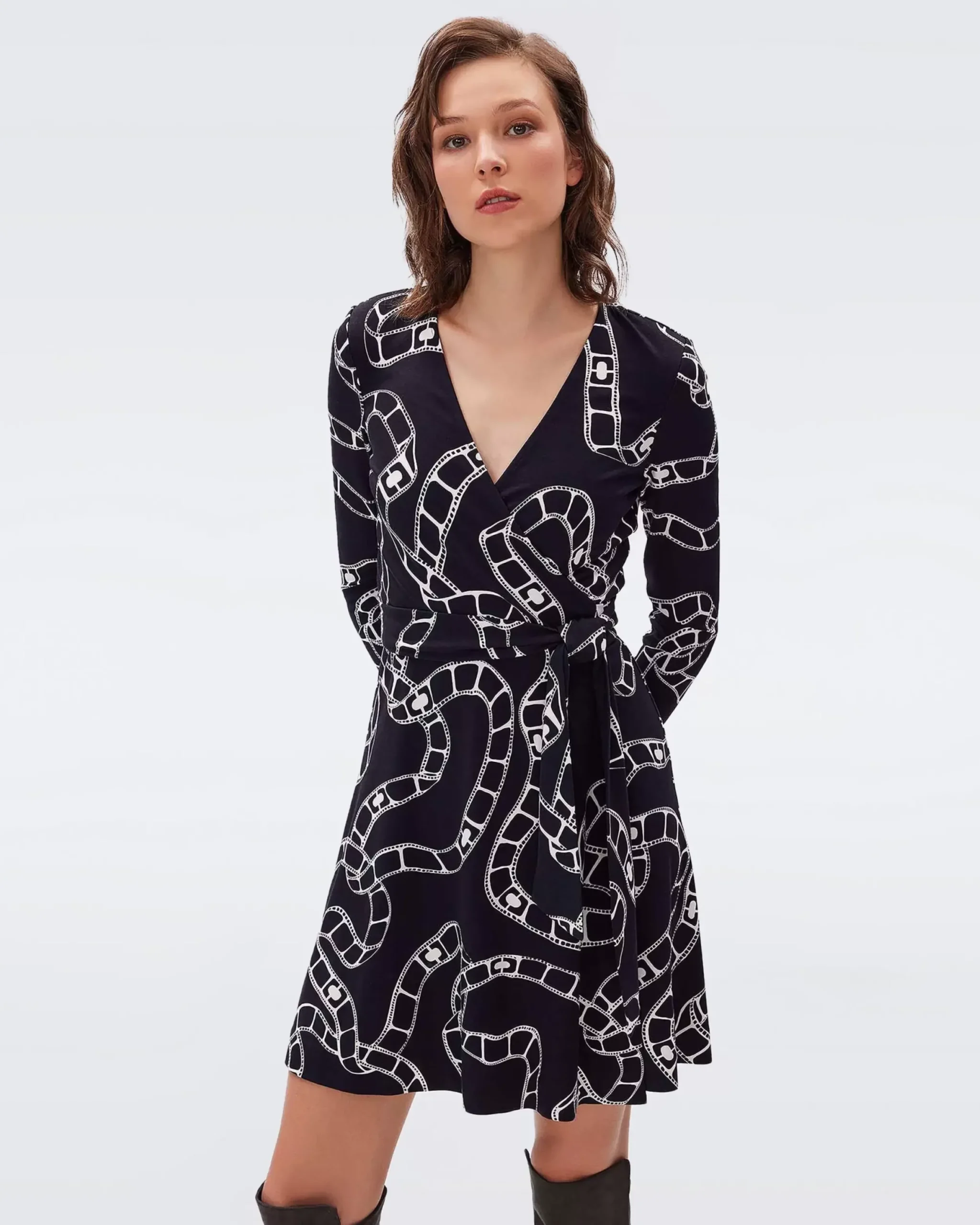 Demetria Wrap Dress-dvf Store
