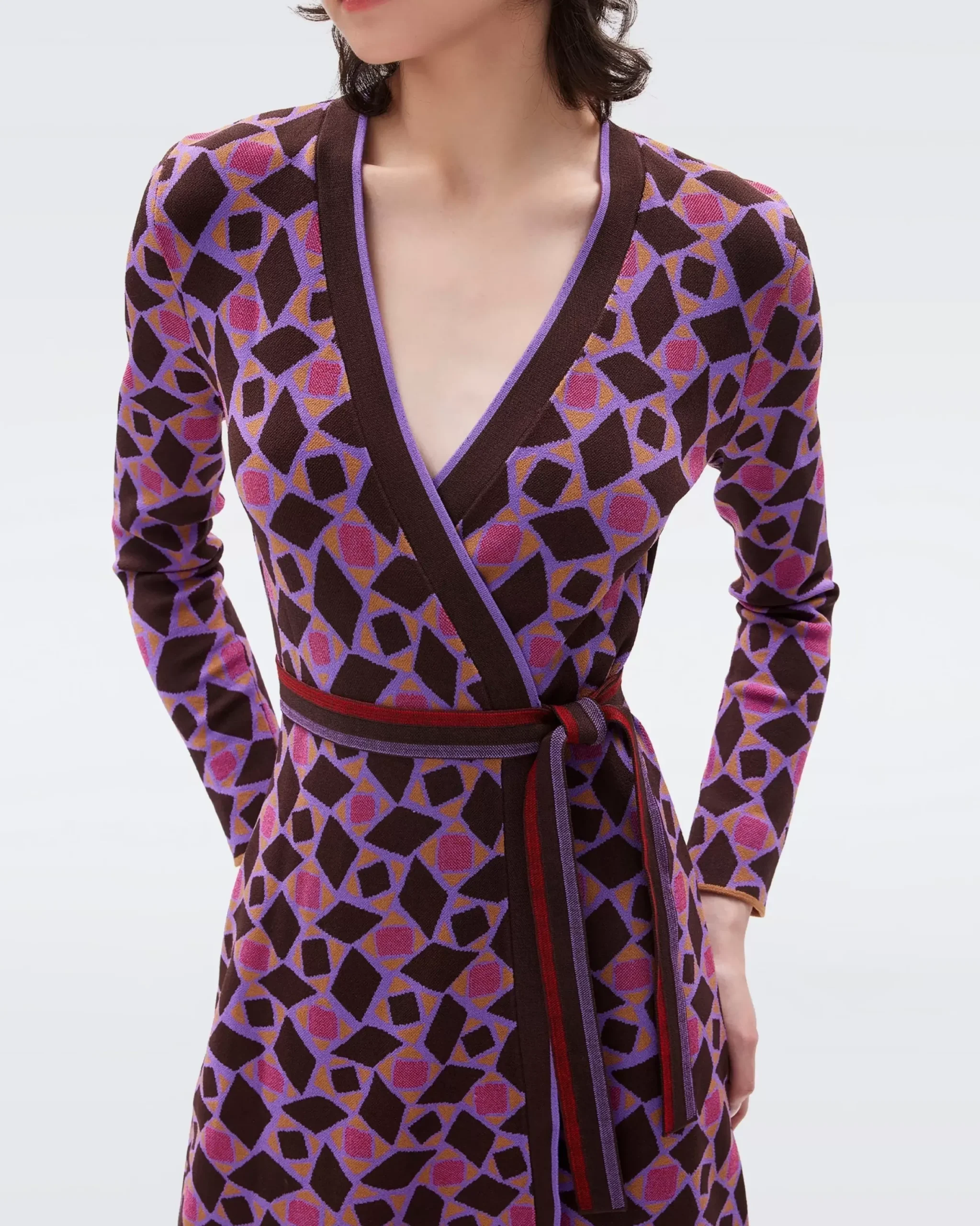 Edwina Knit Jacquard Wrap Dress-dvf Flash Sale