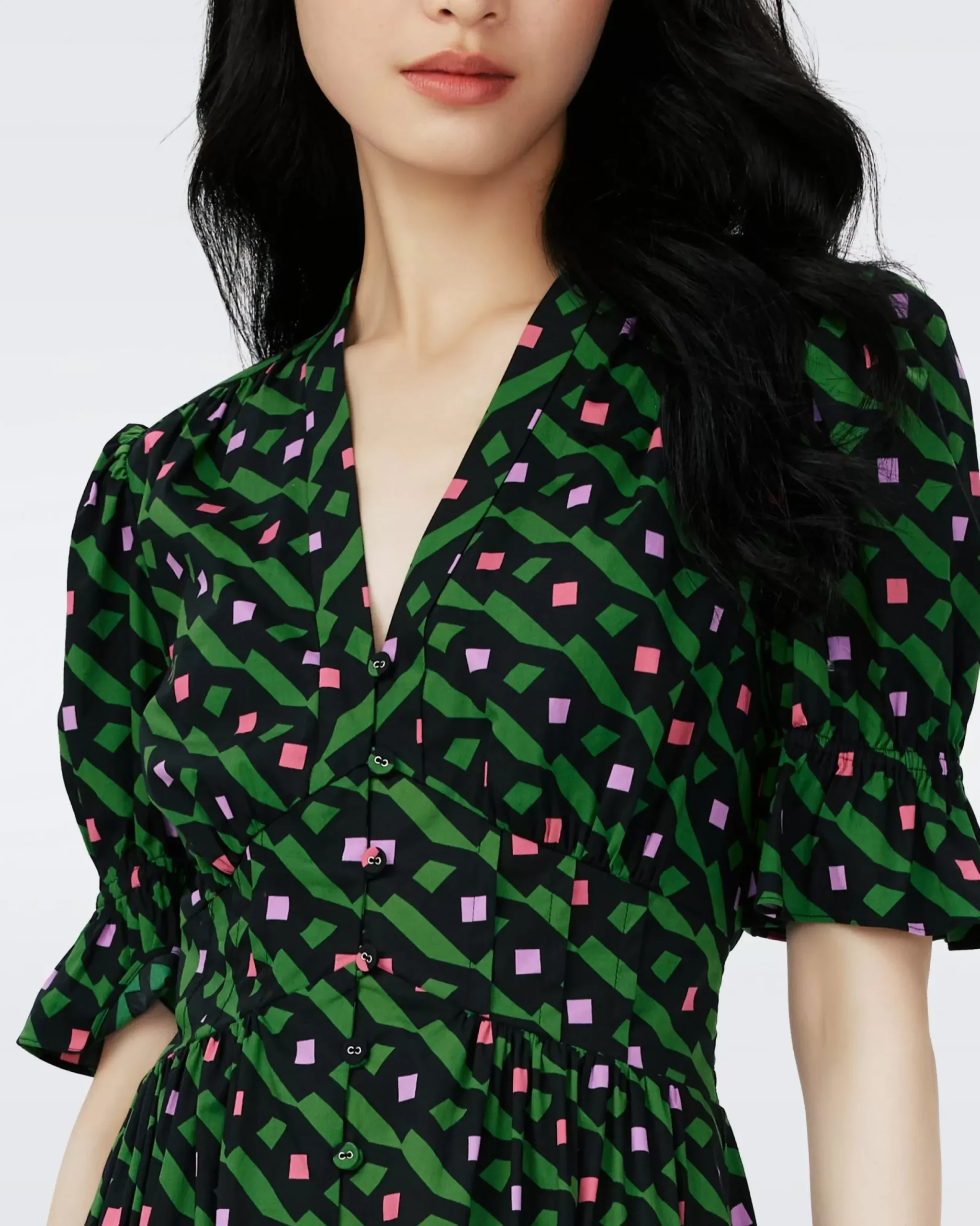 Erica Cotton Midi Dress-dvf Store