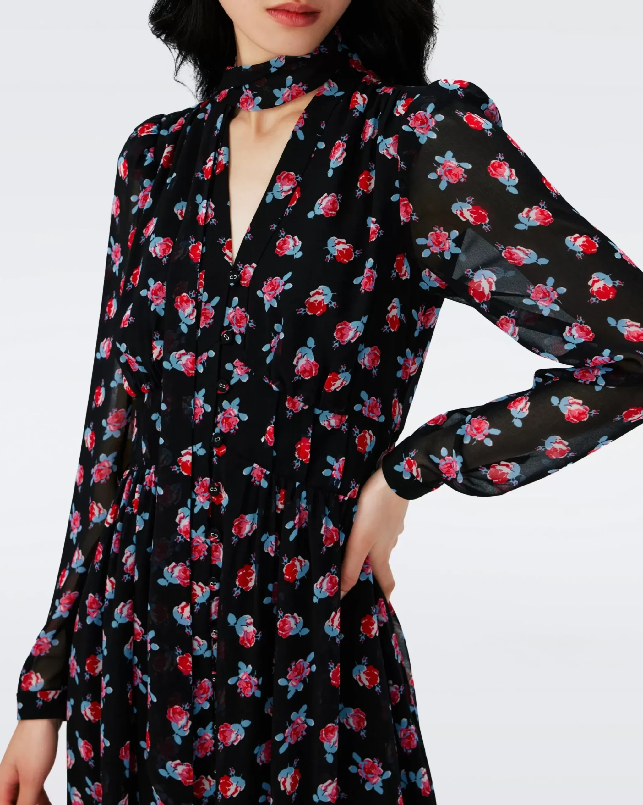Erica Long Sleeve Midi Dress-dvf Best