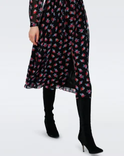 Erica Long Sleeve Midi Dress-dvf Best