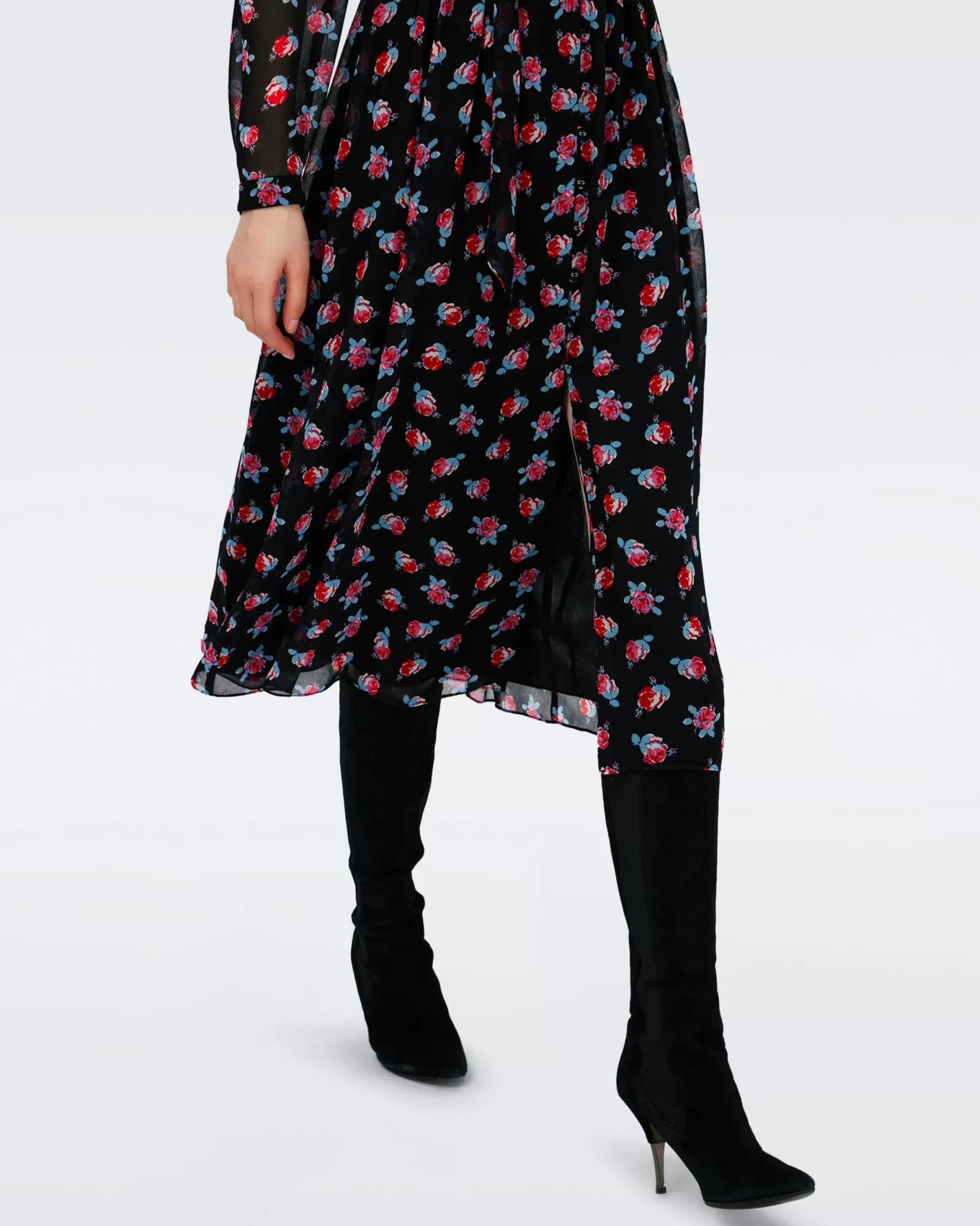 Erica Long Sleeve Midi Dress-dvf Best