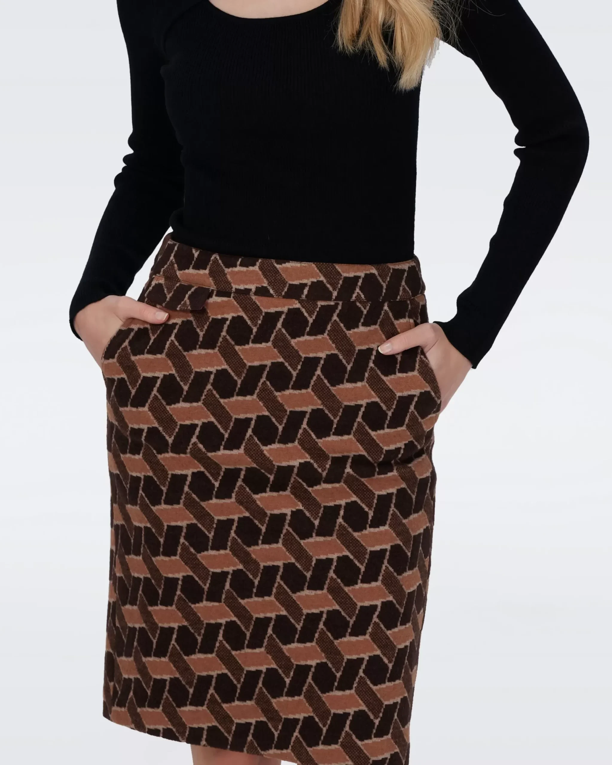 Ethel Knit Jacquard Skirt-dvf Shop