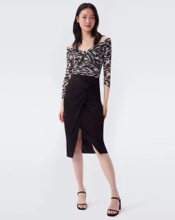 Garcel Knotted Skirt-dvf Sale