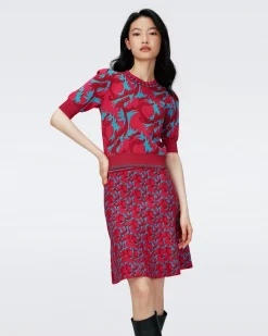 Gilles Knit Jacquard Skirt-dvf Best
