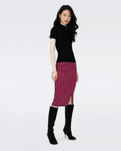 Gusta Knit Jacquard Skirt-dvf Best