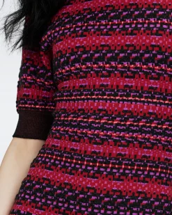 Harry Short Sleeve Knit Jacquard Dress-dvf Best Sale