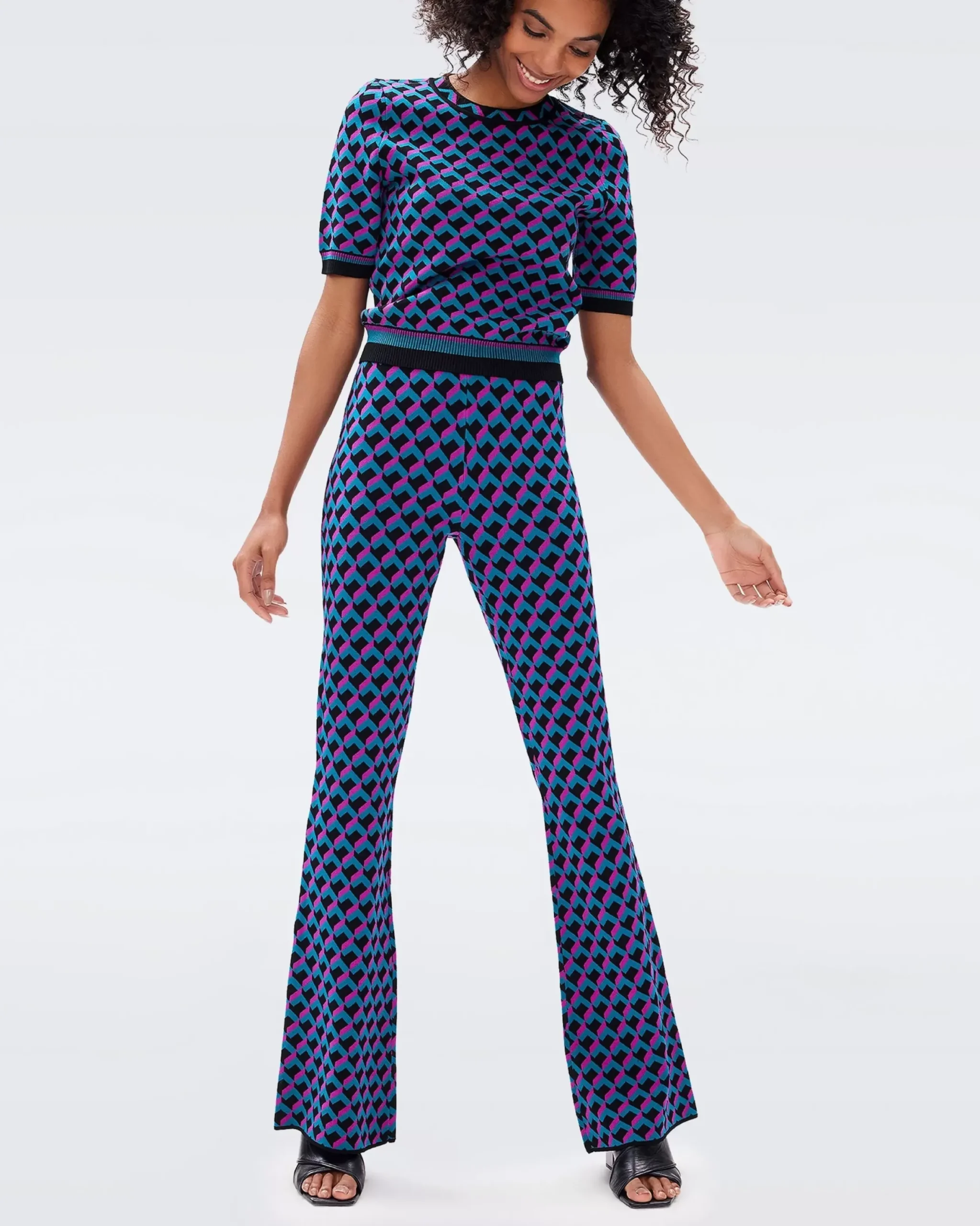 Hatti Knit Jacquard Pants-dvf Clearance