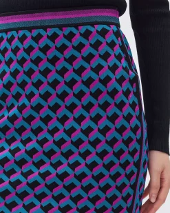 Hazel Knit Jacquard Skirt-dvf Best Sale