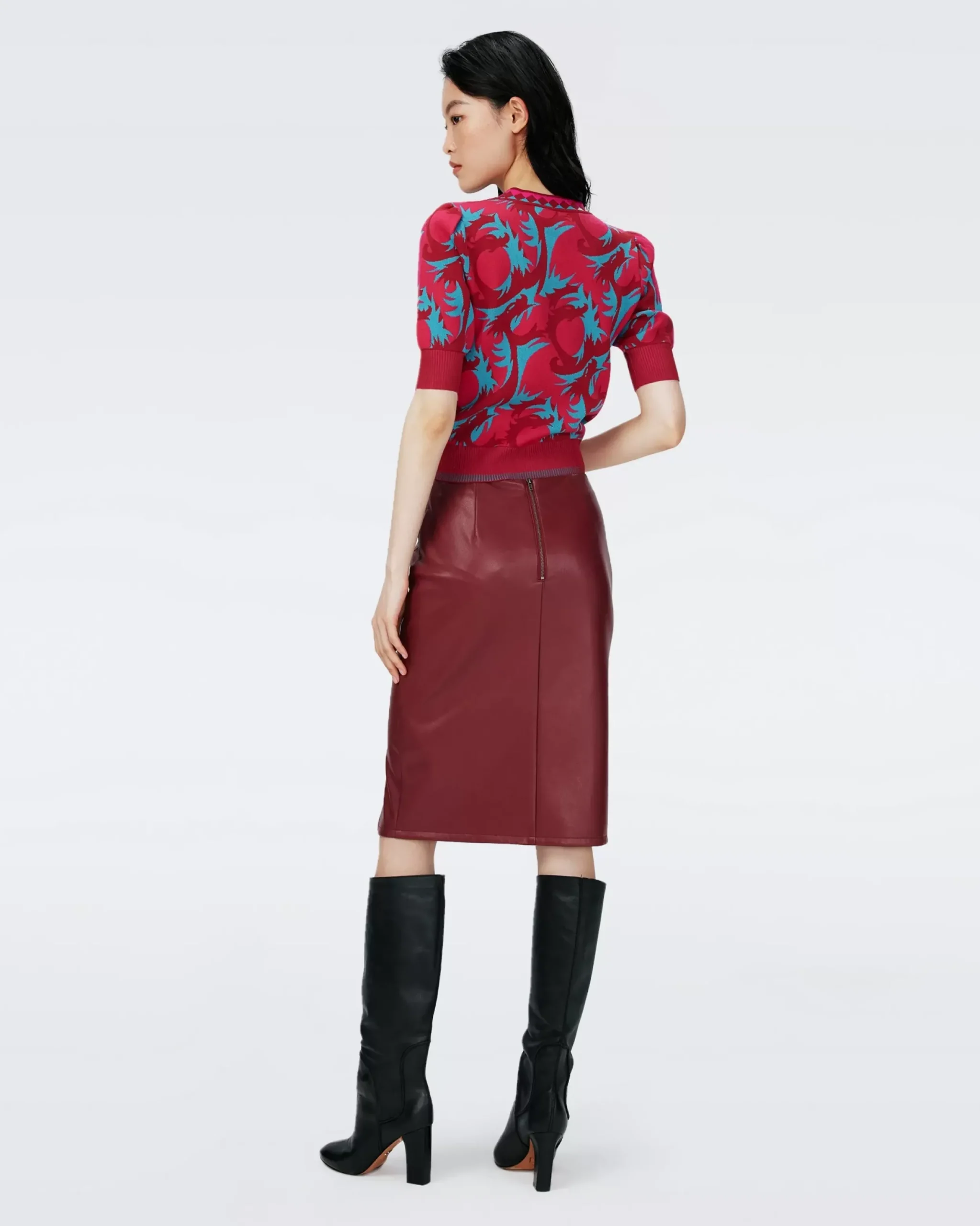 Hudson Knit Jacquard Sweater-dvf Shop