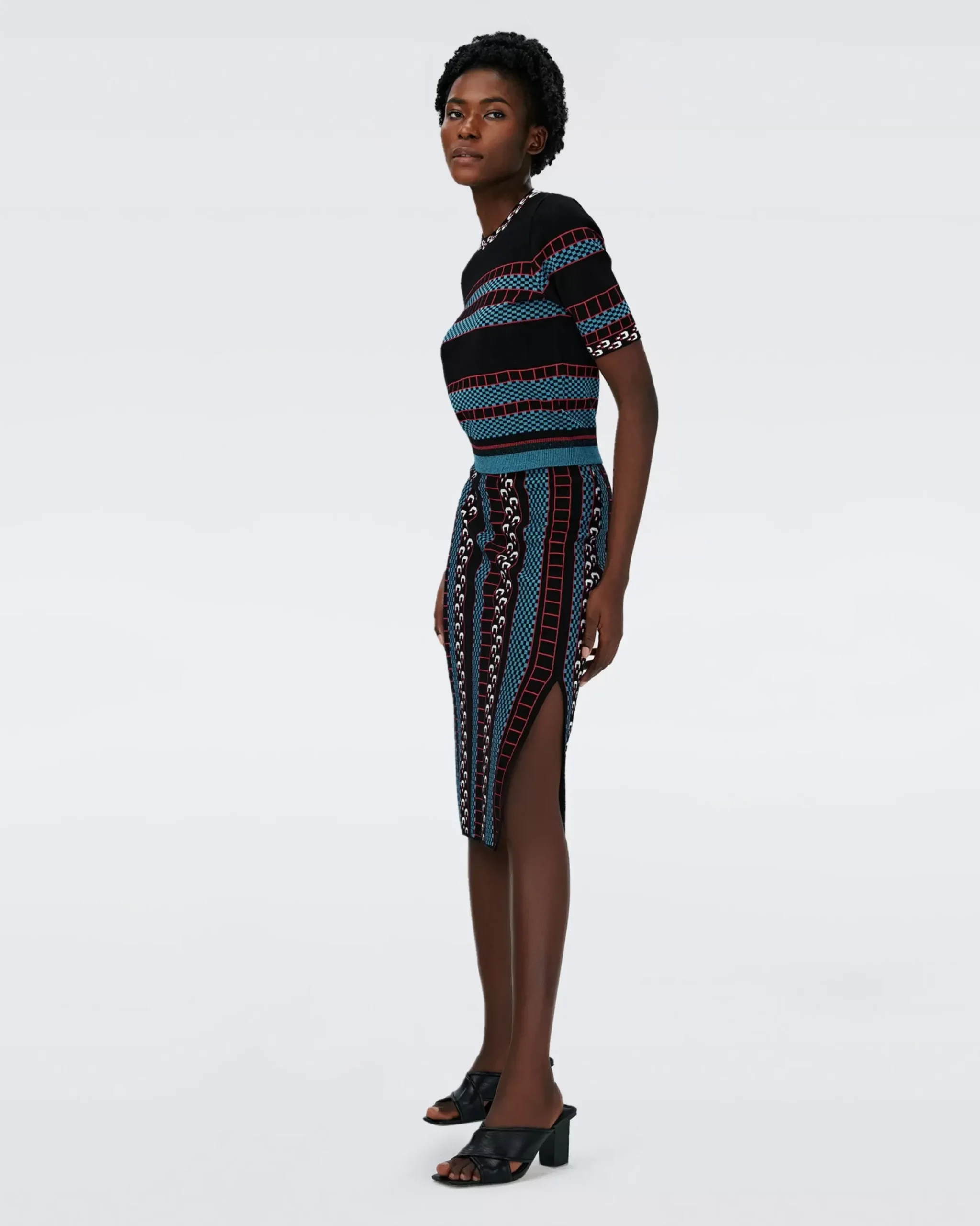 Hudson Knit Jacquard Sweater-dvf Fashion