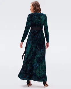 Jareth Velvet Wrap Dress-dvf Best