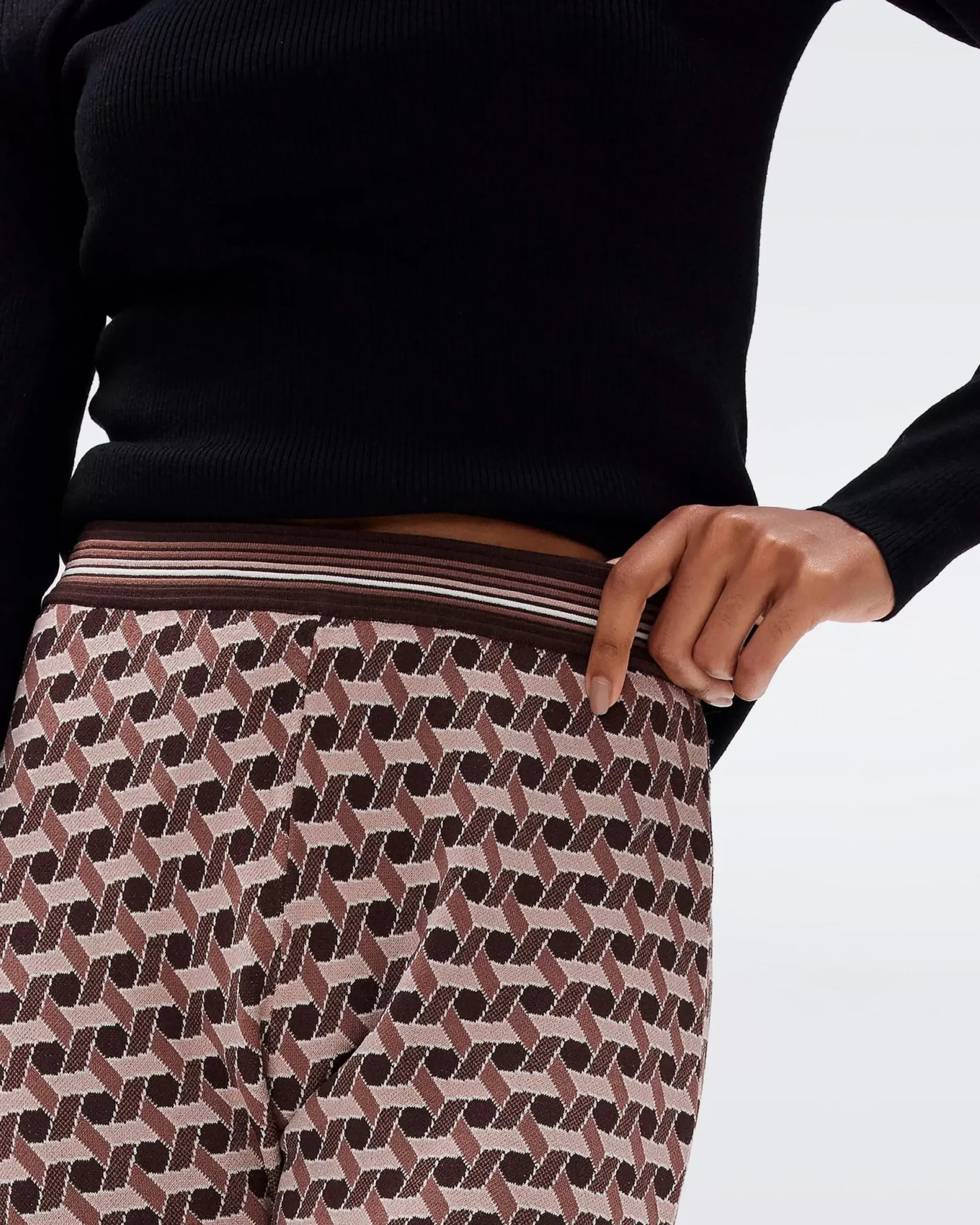 Juno Knit Jacquard Pants-dvf New
