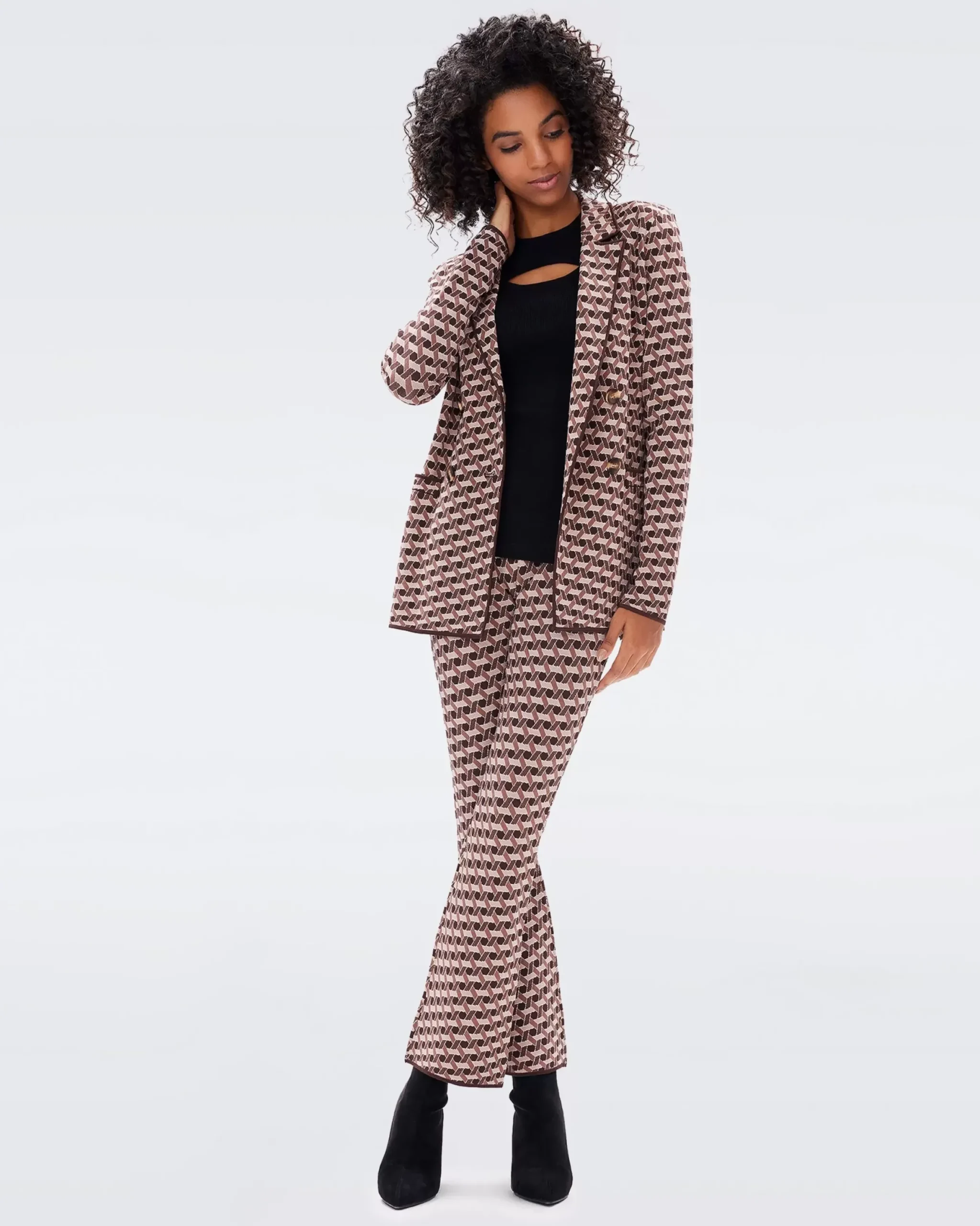 Juno Knit Jacquard Pants-dvf New