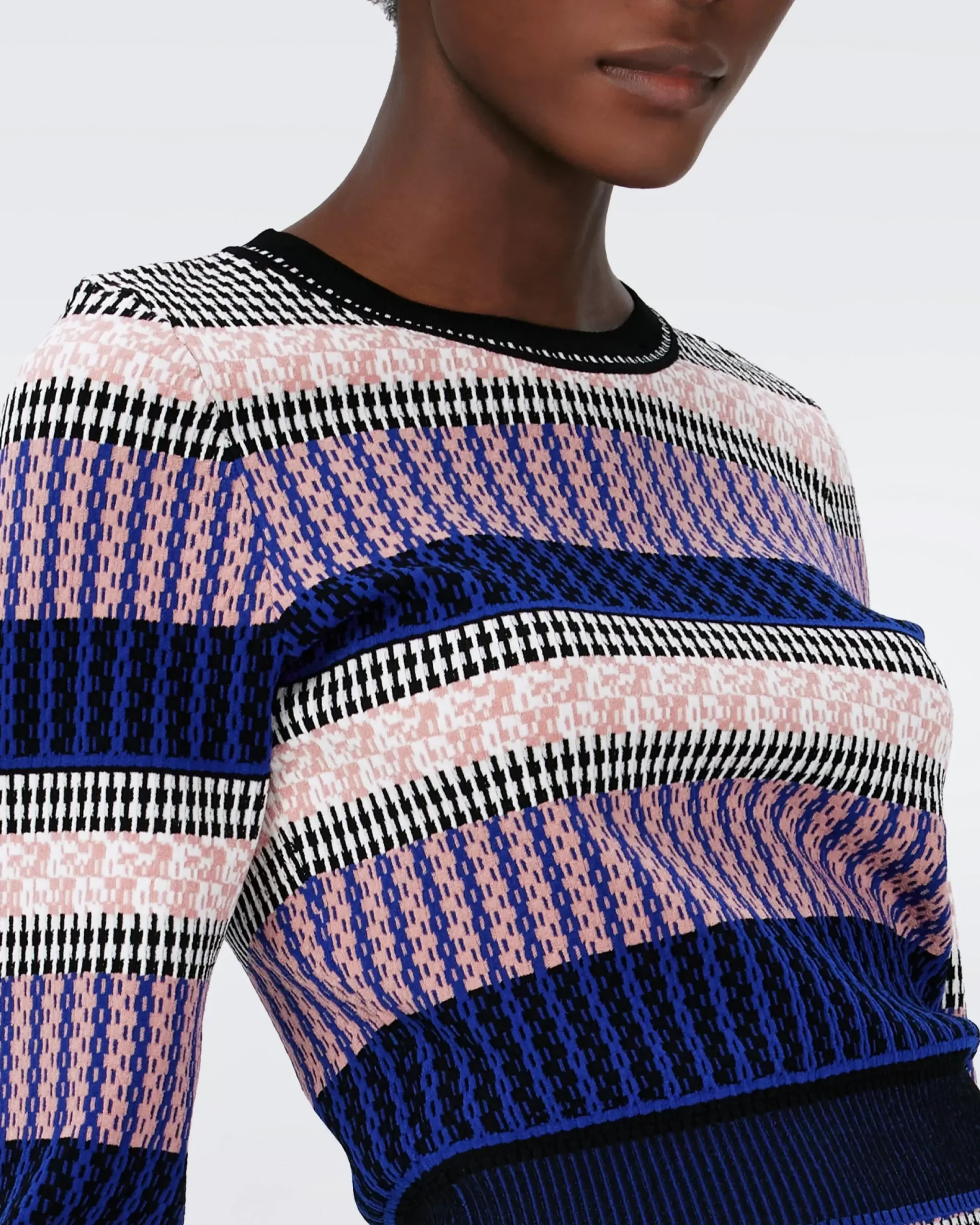 Kateshia Knit Jacquard Top-dvf Outlet