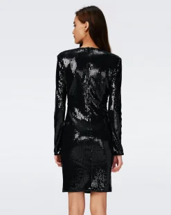 Lexa Sequin Mesh Dress-dvf Sale