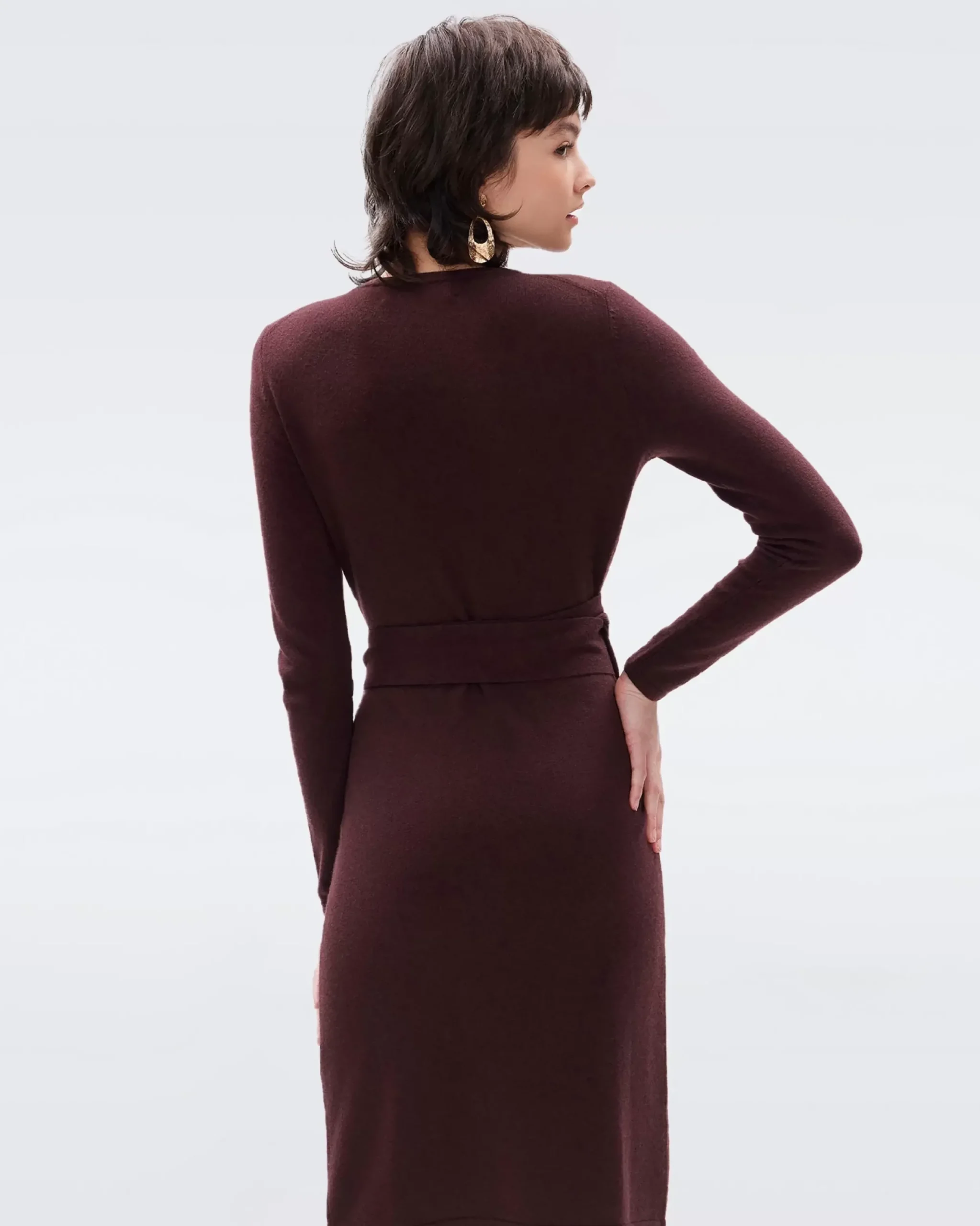 Linda Wool-Cashmere Wrap Dress-dvf Store