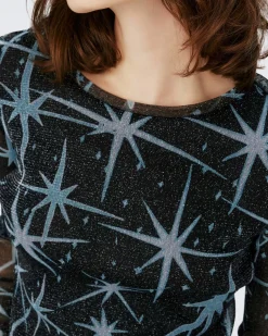 Logan Metallic Mesh Top-dvf Hot