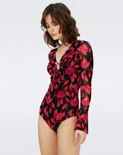 Lyric Mesh Bodysuit-dvf Best Sale