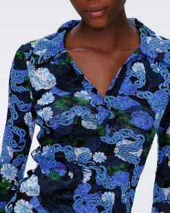 Mackenzie Mesh Top-dvf Cheap