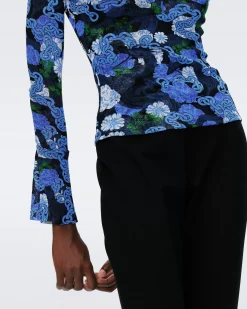 Mackenzie Mesh Top-dvf Cheap