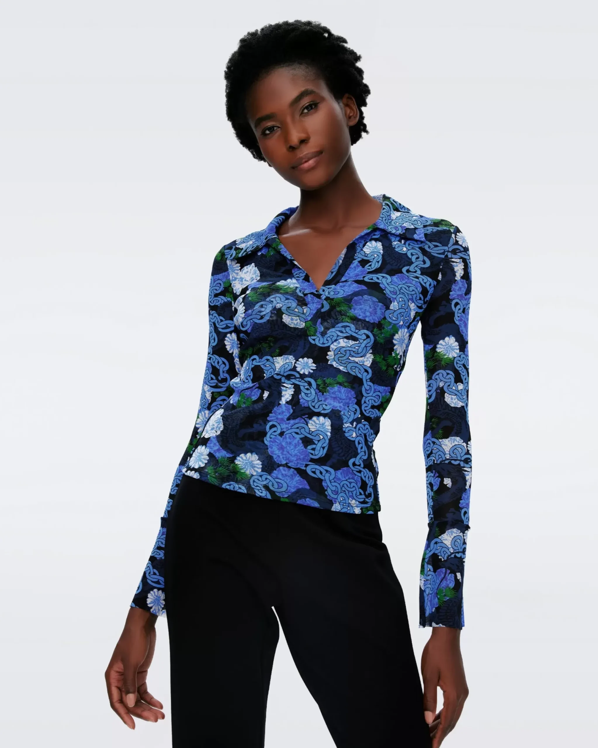 Mackenzie Mesh Top-dvf Cheap
