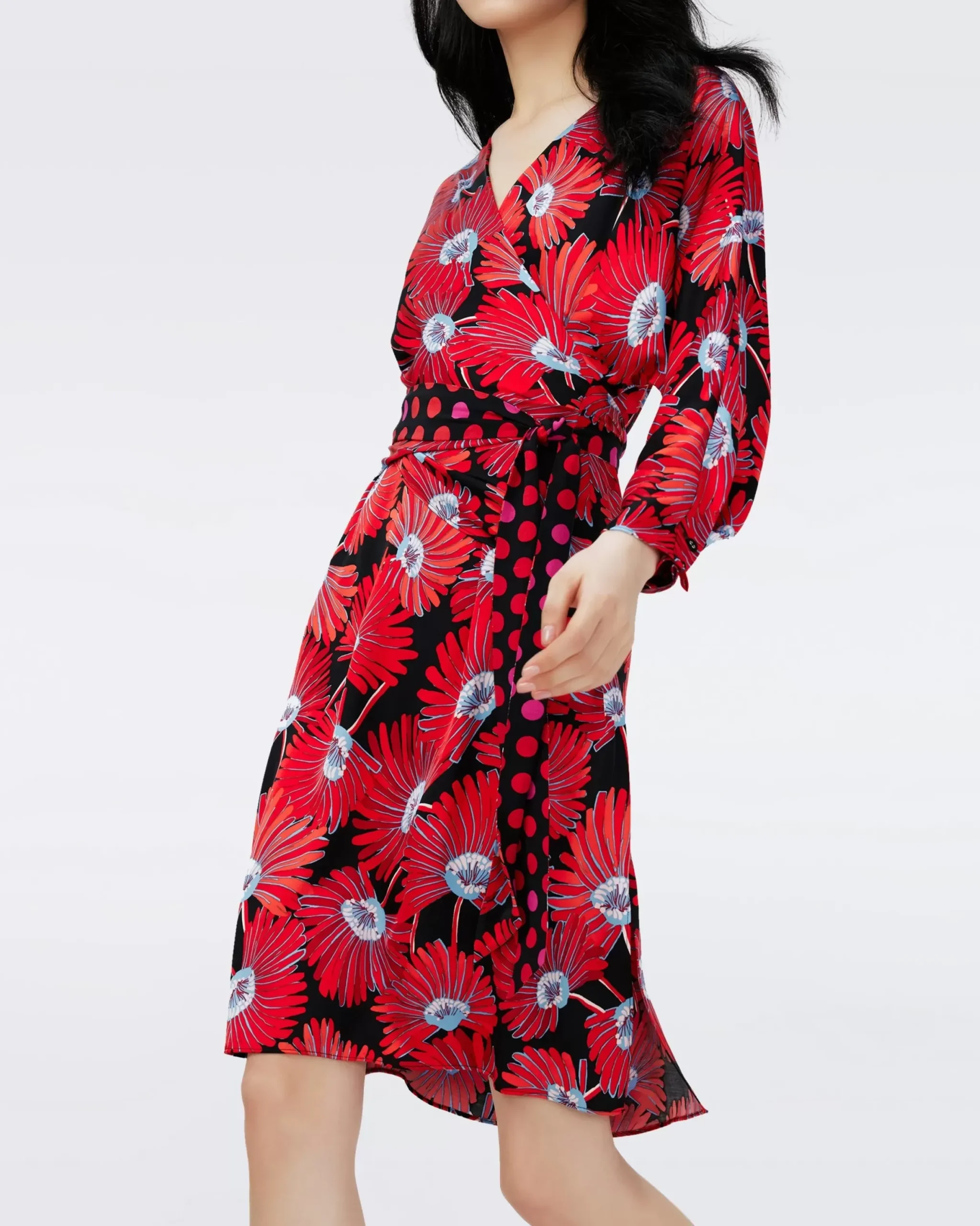 Mikah Faux Wrap Dress-dvf Outlet