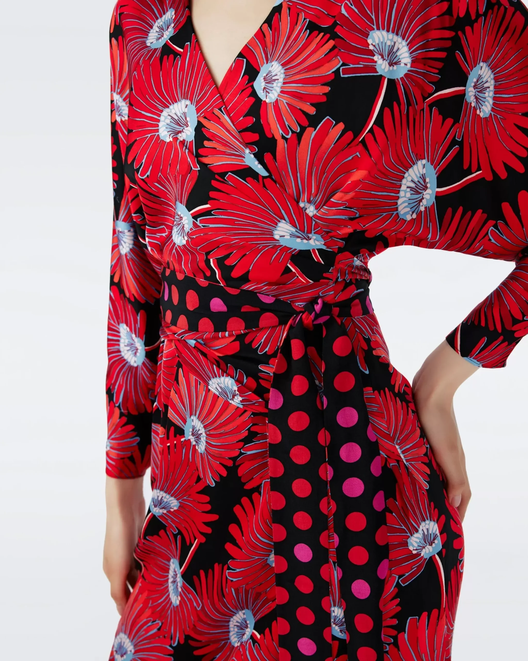 Mikah Faux Wrap Dress-dvf Outlet