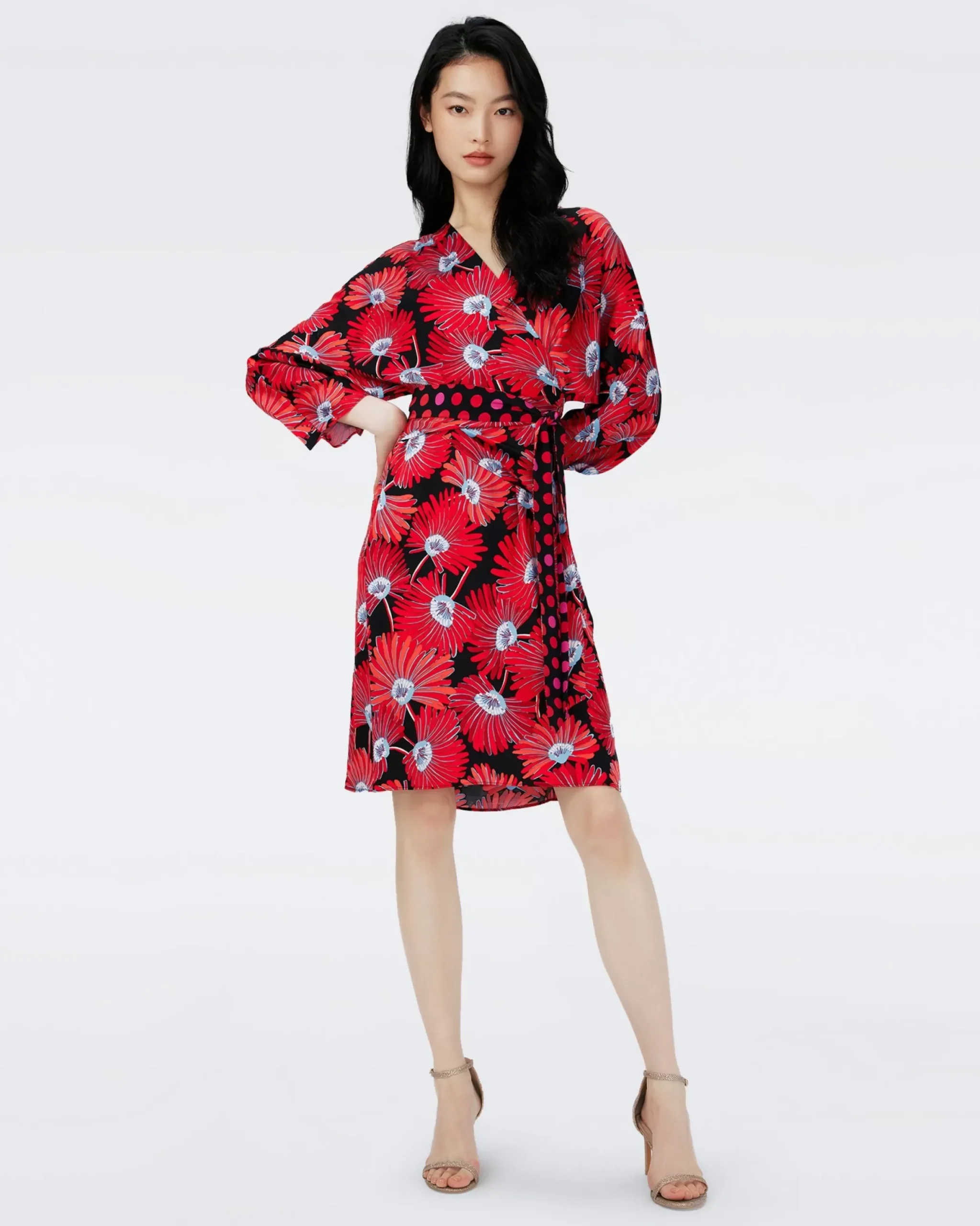 Mikah Faux Wrap Dress-dvf Outlet