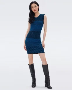 Mylo Knit Jacquard Dress-dvf New