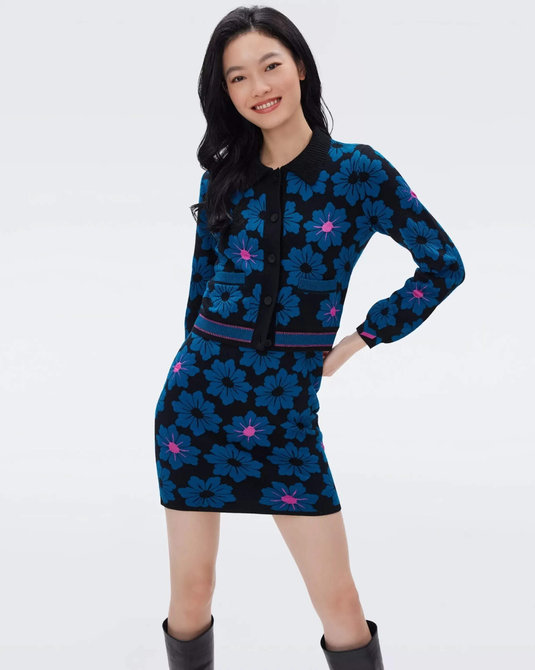 Mylo Knit Jacquard Dress-dvf Shop