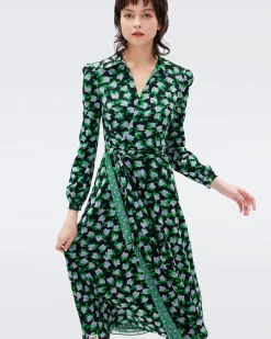 Phoenix Reversible Mesh Wrap Dress-dvf New