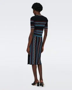 Sallie Knit Jacquard Skirt-dvf Outlet