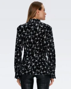 Soluck Velvet Top-dvf Fashion