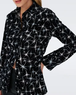 Soluck Velvet Top-dvf Fashion
