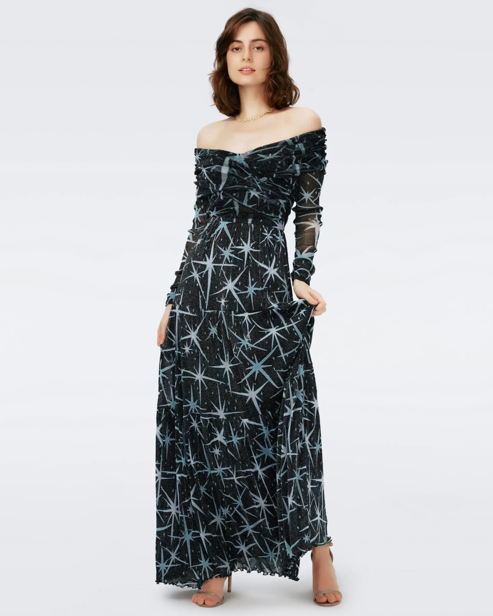 Stassi Metallic Mesh Dress-dvf Hot