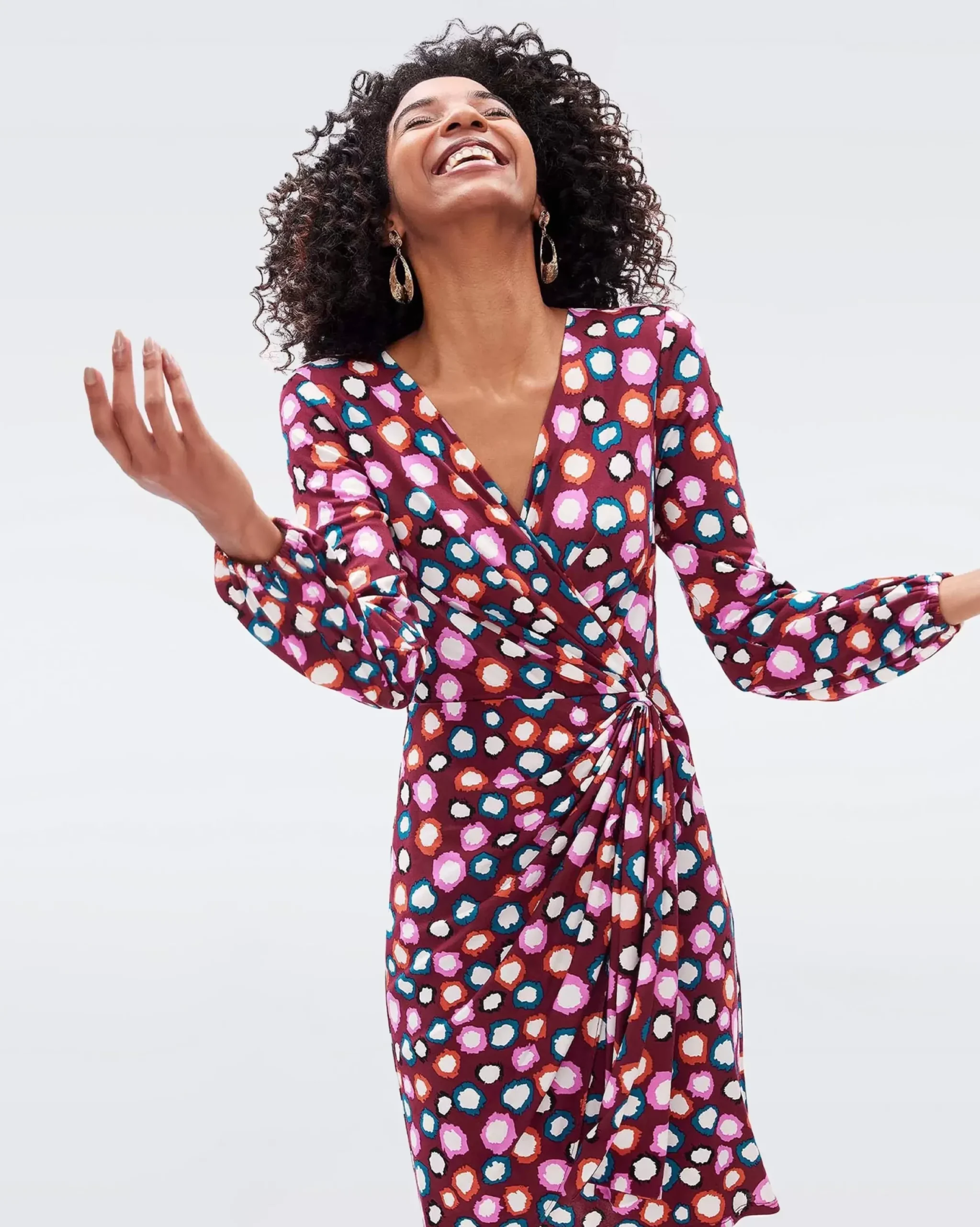 Toronto Faux Wrap Dress-dvf Hot