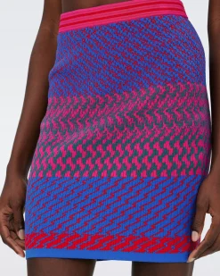 Viv Knit Jacquard Skirt-dvf Outlet